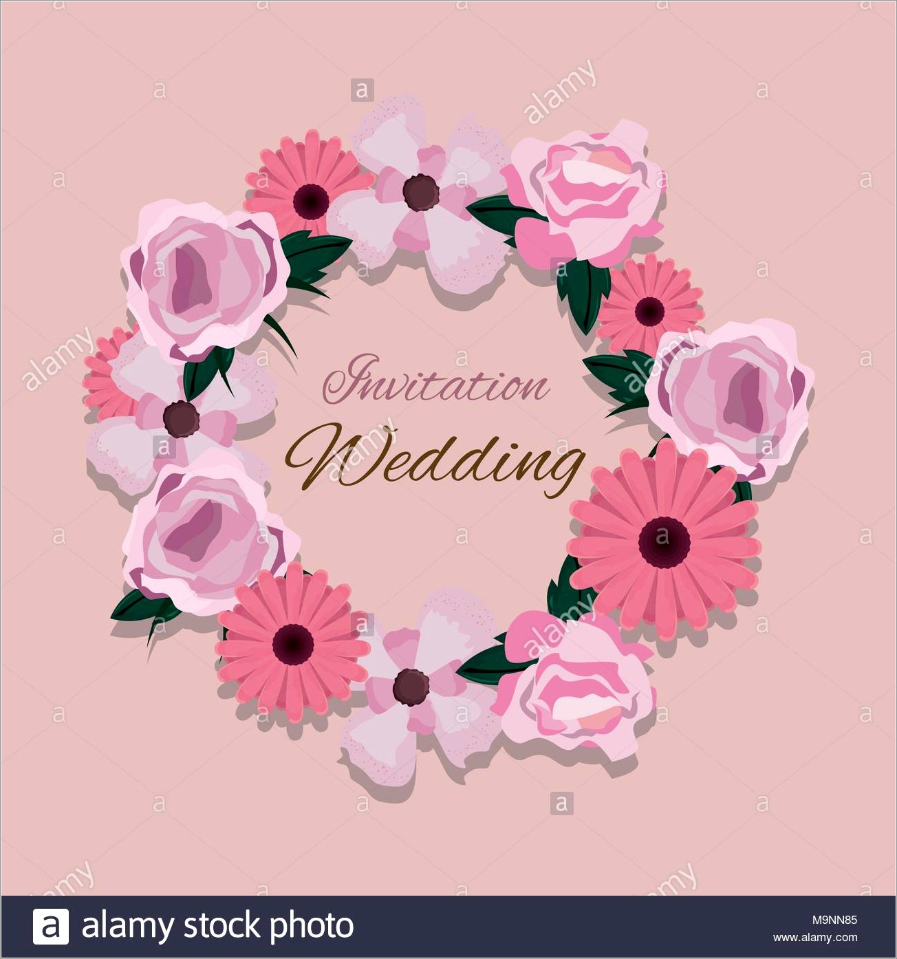 Pink Wedding Invitation Background Design