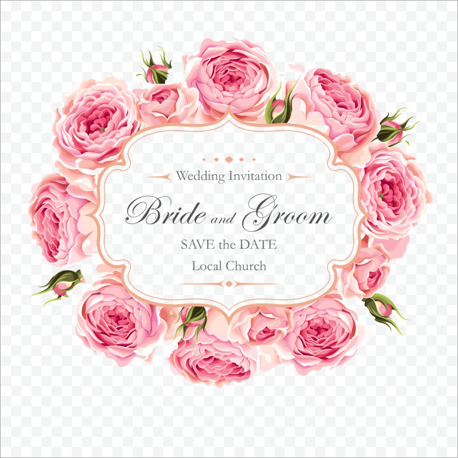 Pink Wedding Invitation Background Png