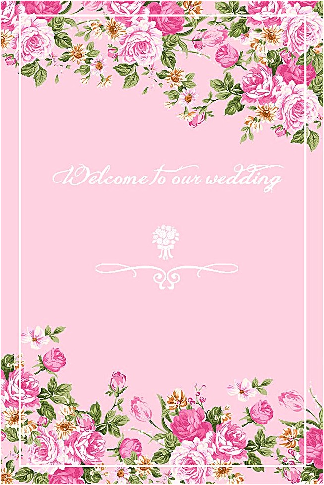 Pink Wedding Invitation Background
