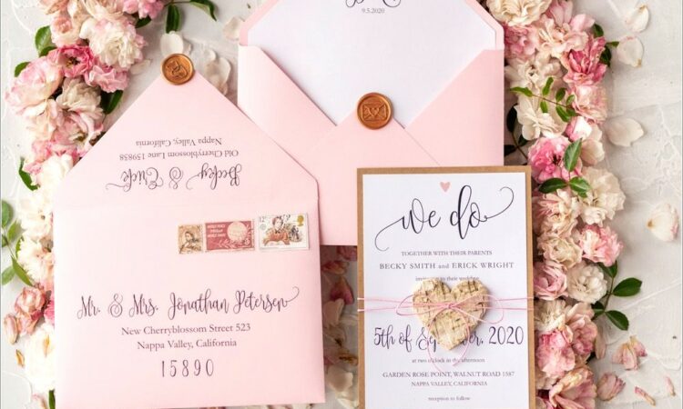 Pink Wedding Invitations Cheap