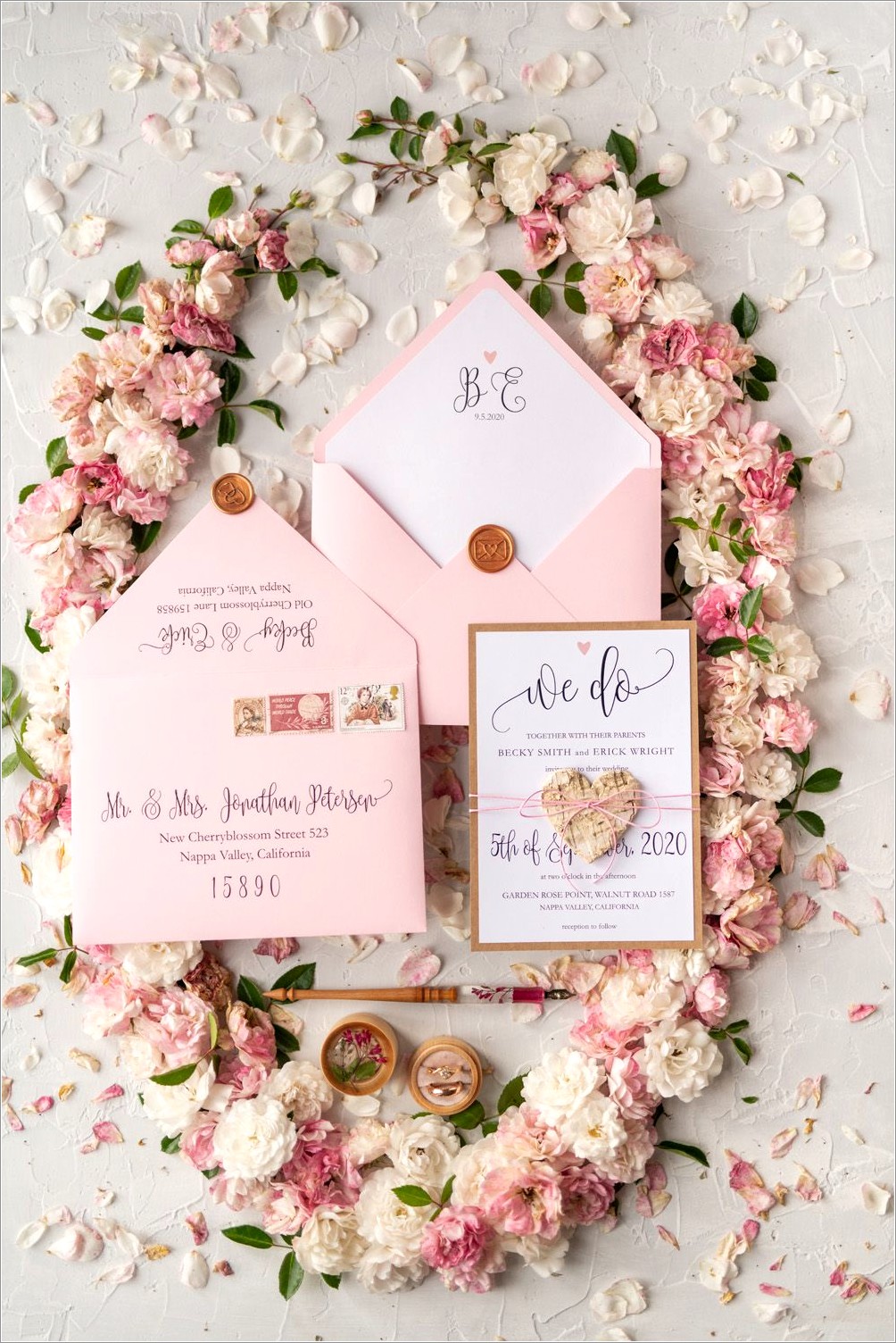 Pink Wedding Invitations Cheap