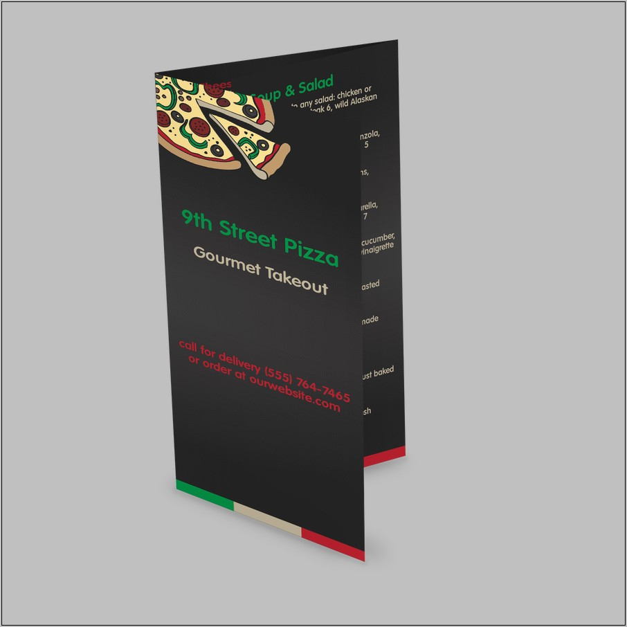 Pizza Menu Design Templates