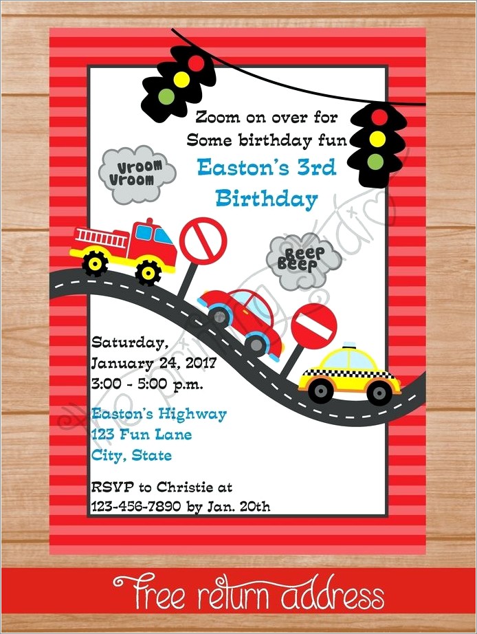 Planes Trains And Automobiles Invitation For Birthday