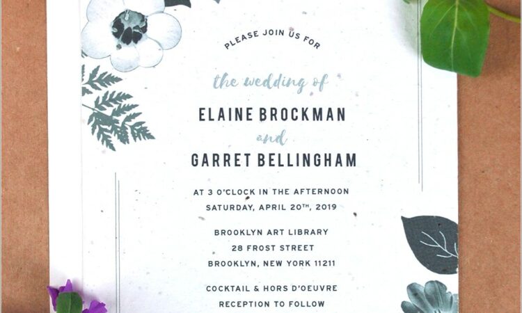 Plantable Wedding Invitations Uk