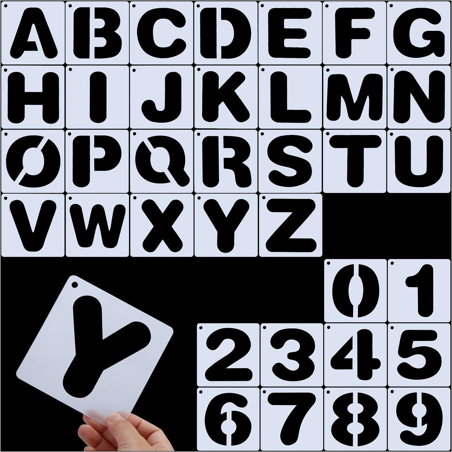 Plastic Alphabet Letter Templates