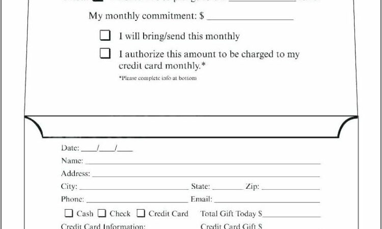 Pledge Form For Fundraising Template