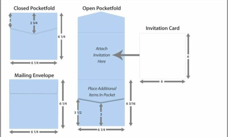 Pocketfold Invitation Template A4