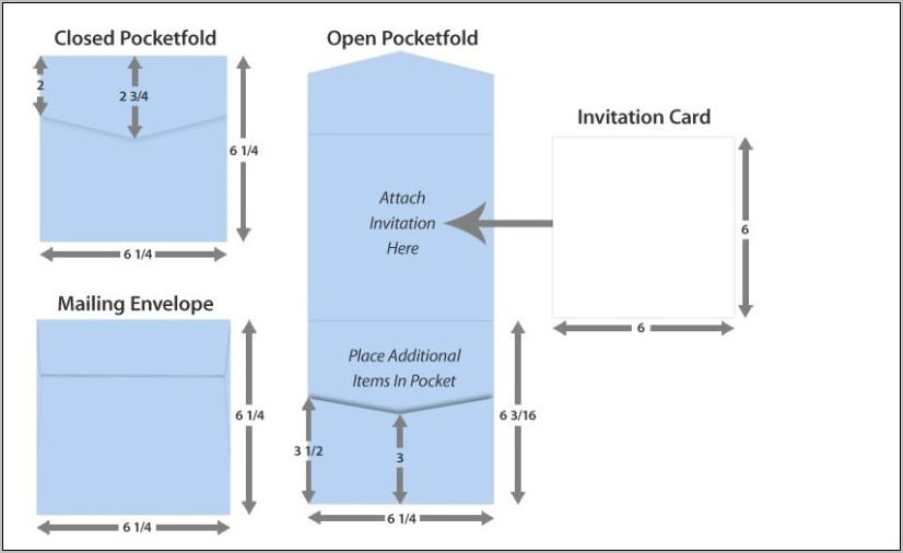 Pocketfold Invitation Template A4