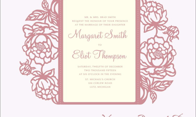 Pocketfold Wedding Invitation Wording