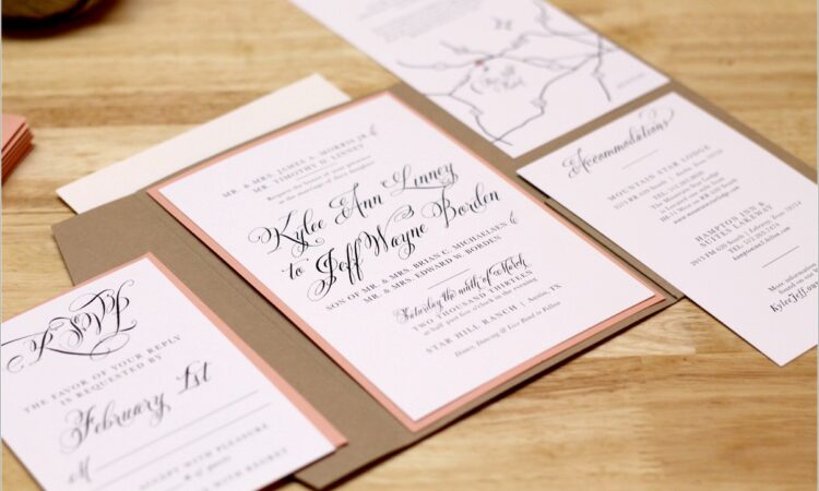 Pocketfold Wedding Invitations Template