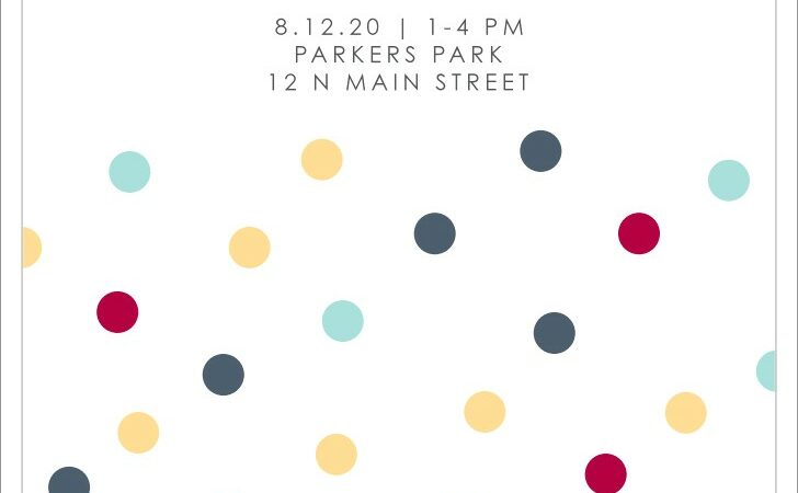 Polka Dot First Birthday Invitations