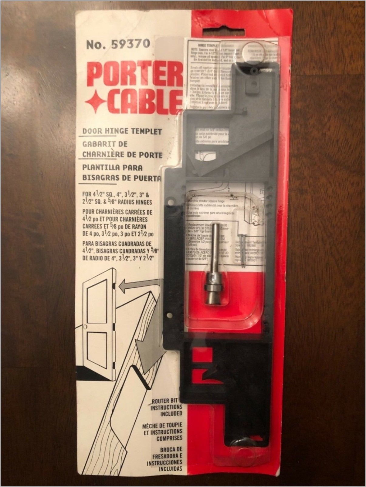 Porter Cable 59370 Door Hinge Template Instructions
