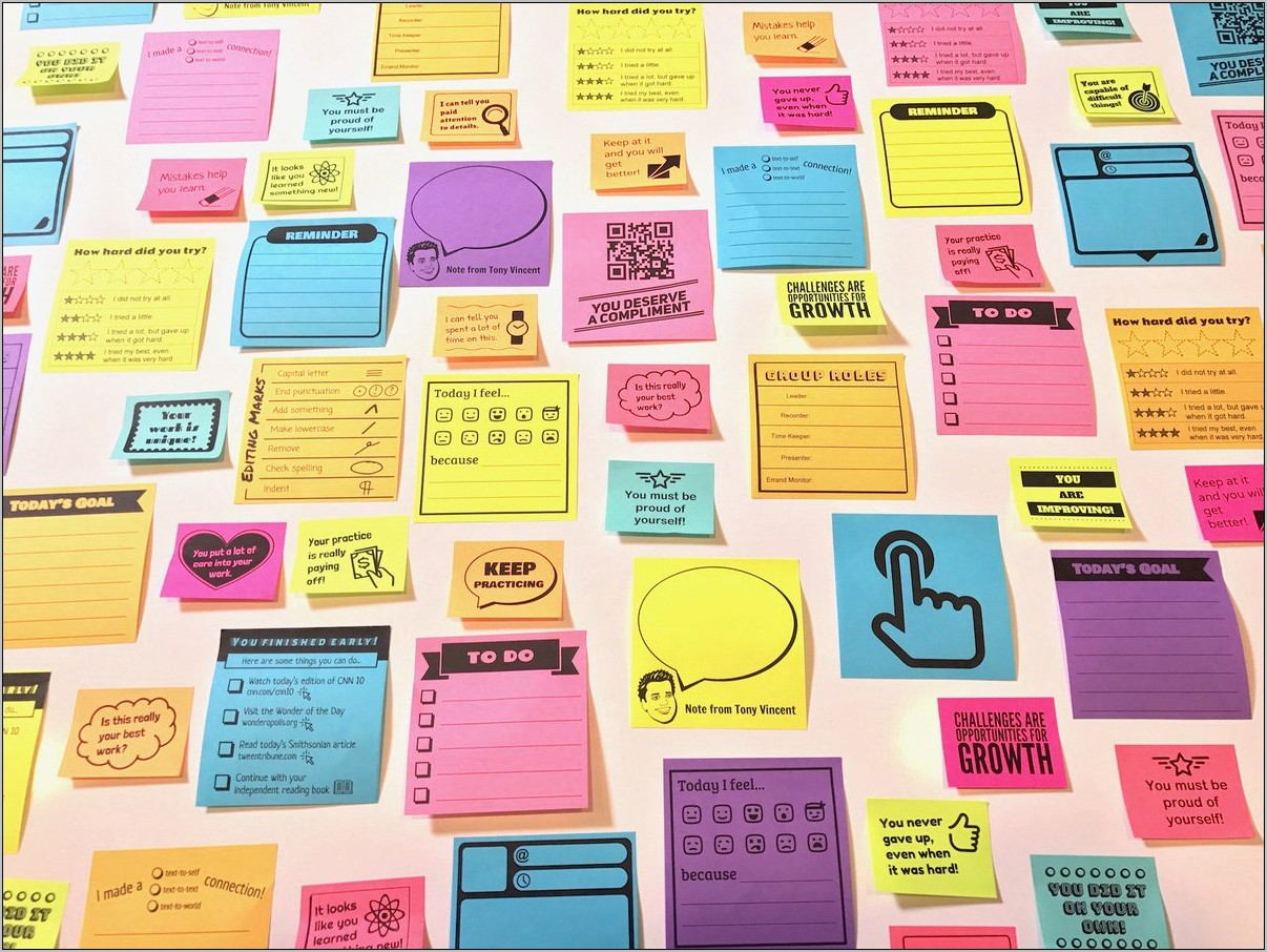 Post It Note Printer Template