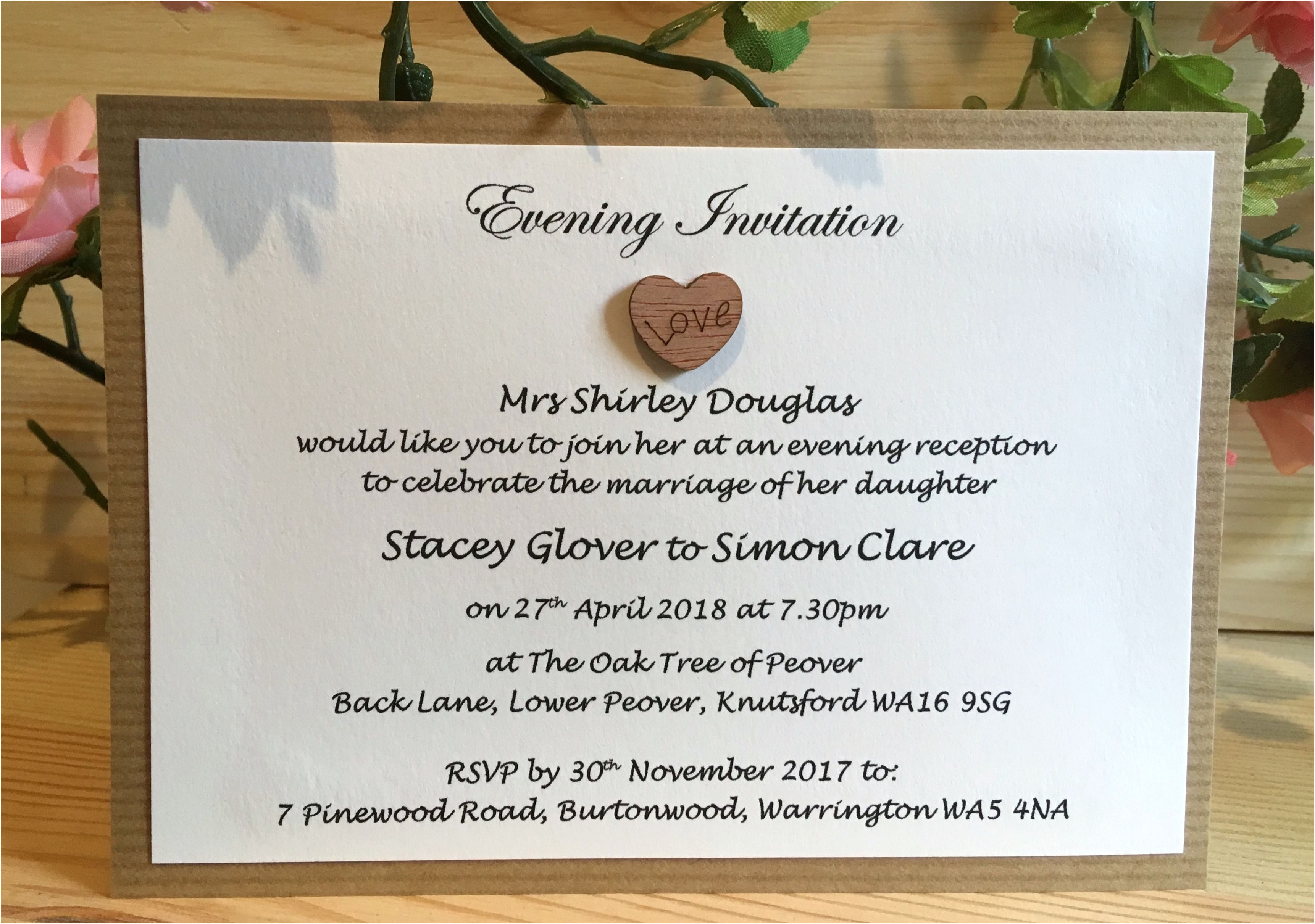 Postcard Style Wedding Invitations