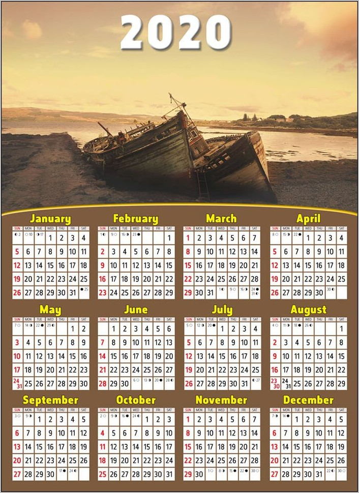 Poster Calendar Template Indesign