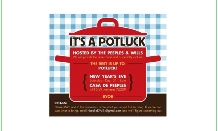 Potluck Bbq Invitation Templates