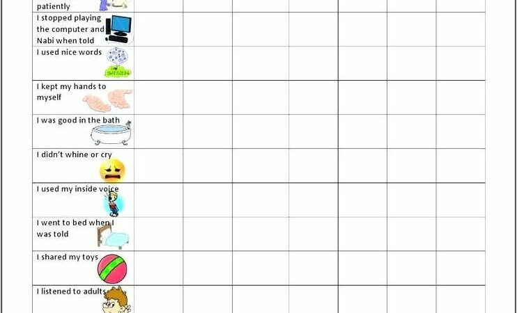 Potty Training Reward Chart Template