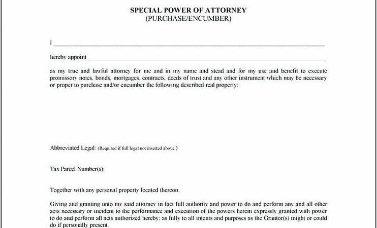 Power Of Attorney Document Template India