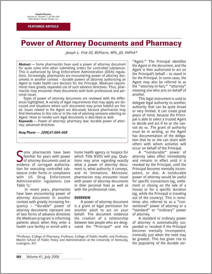 Power Of Attorney Documents