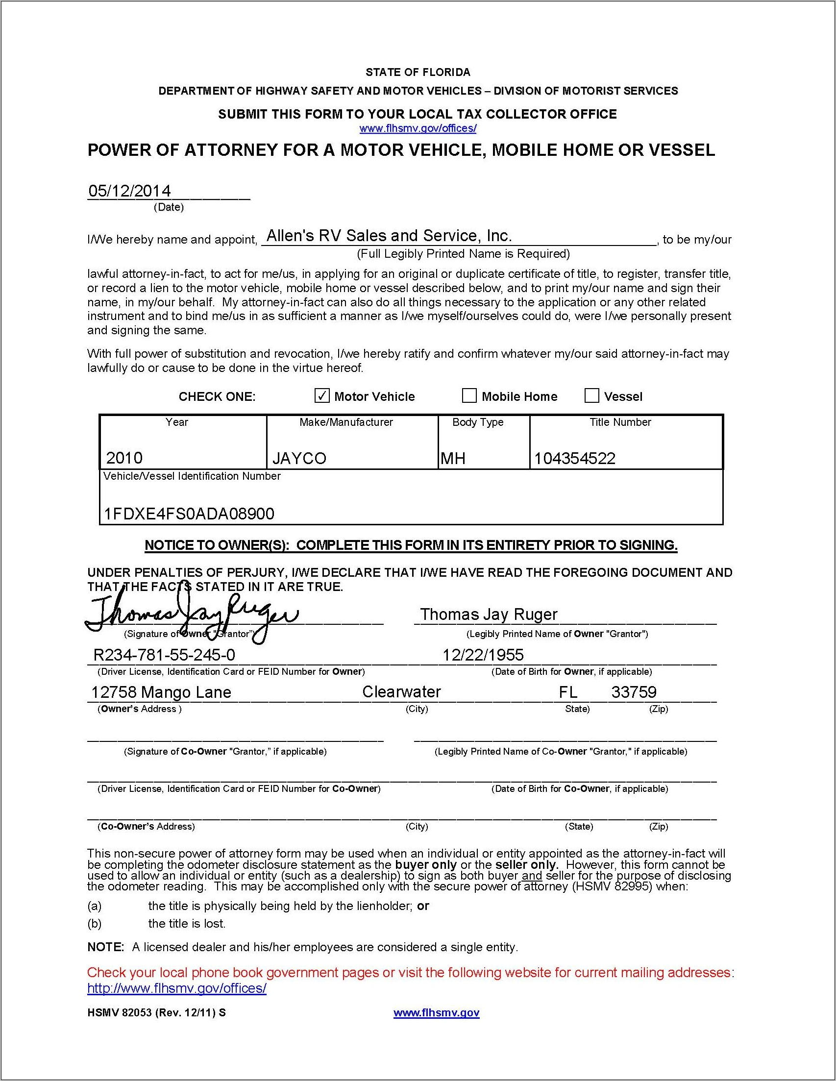Power Of Attorney Form California In Spanish