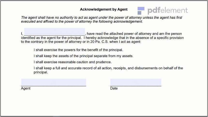 Power Of Attorney Paperwork Pa (100)