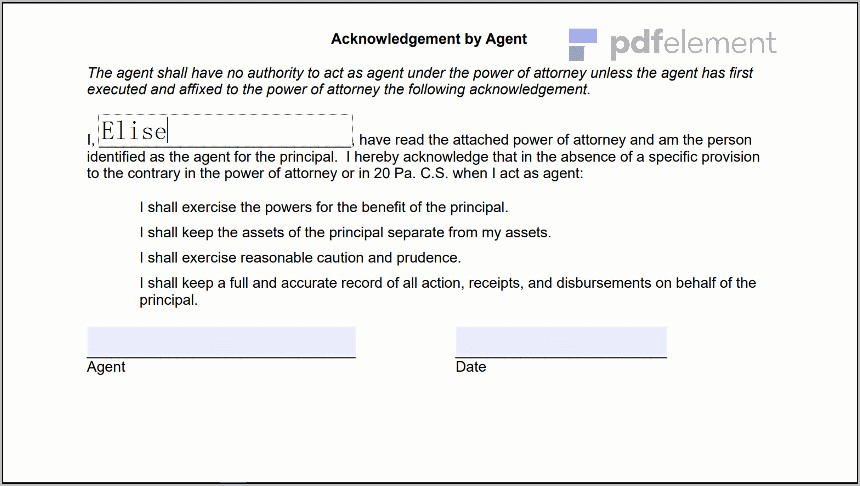 Power Of Attorney Paperwork Pa (152)