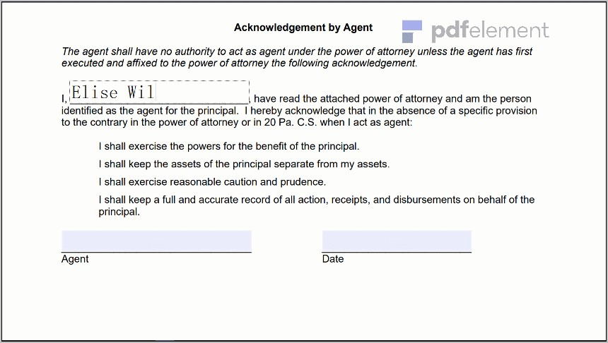 Power Of Attorney Paperwork Pa (184)