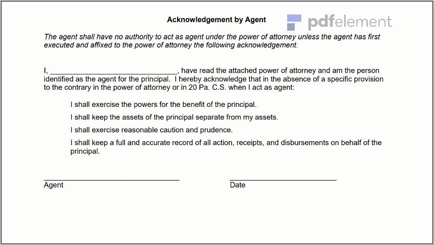 Power Of Attorney Paperwork Pa (73)