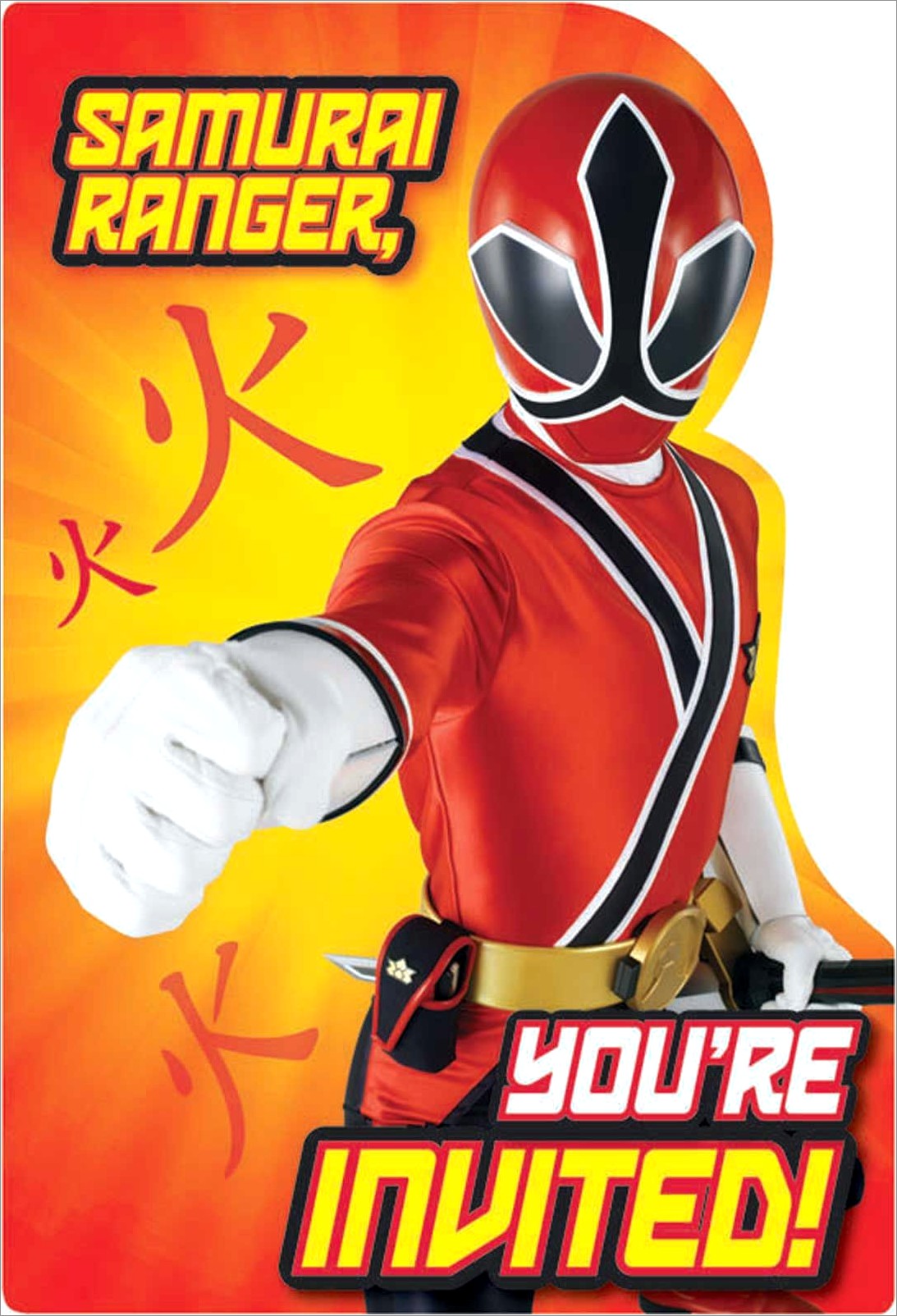 Power Ranger Invitations Template