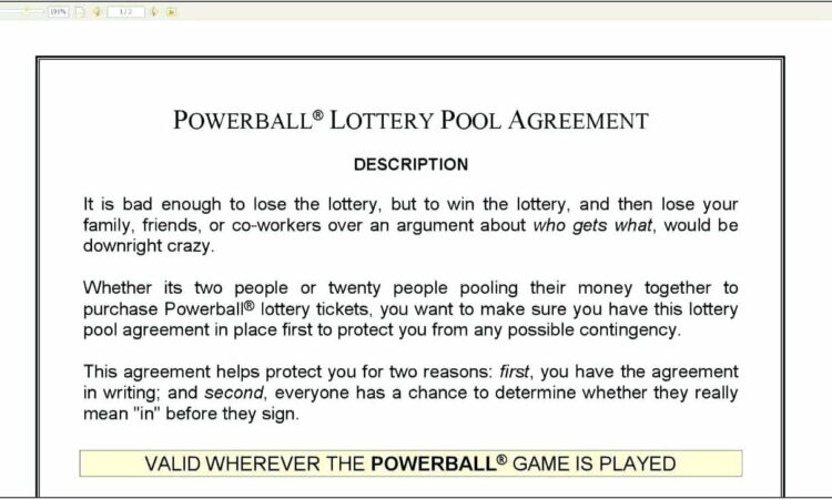 Powerball Lottery Contract Template