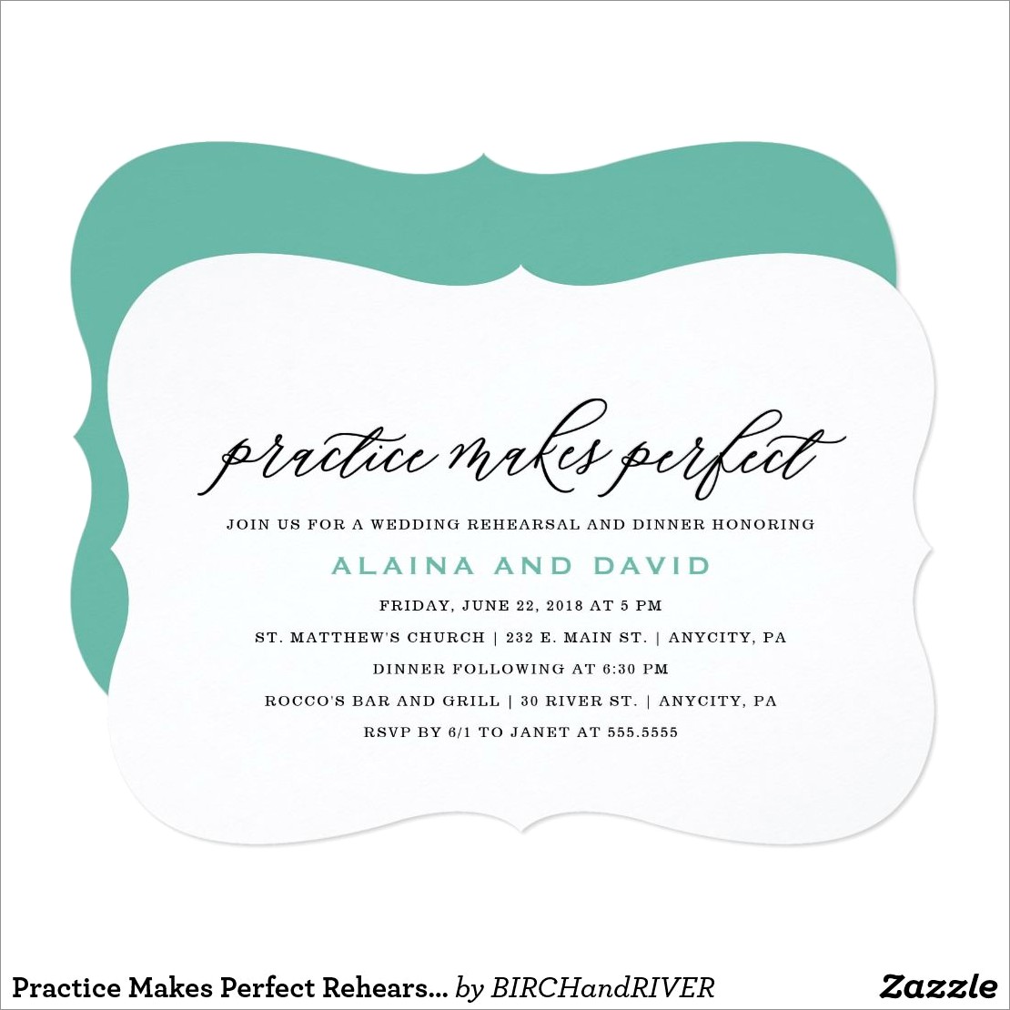 Practice Makes Perfect Rehearsal Dinner Invitations