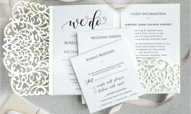 Pre Cut Wedding Invitation Paper