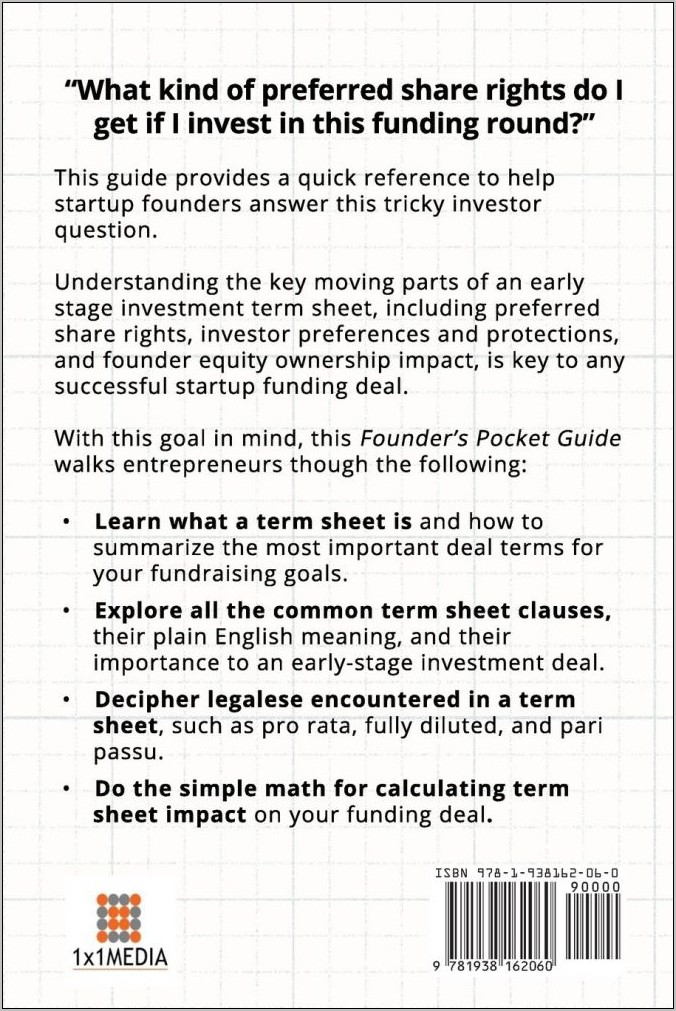 Preferred Stock Term Sheet Template