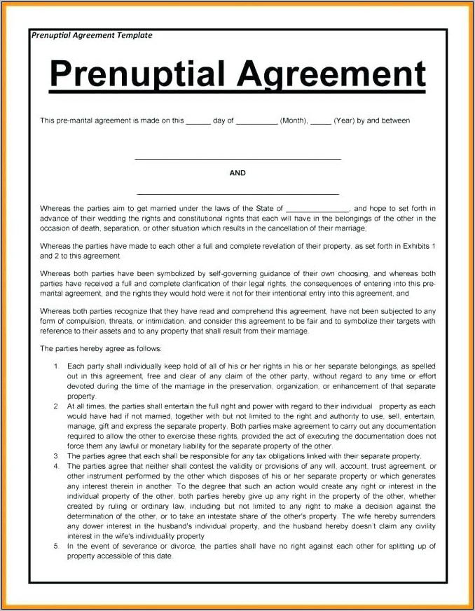 Prenup Agreement Template Uk