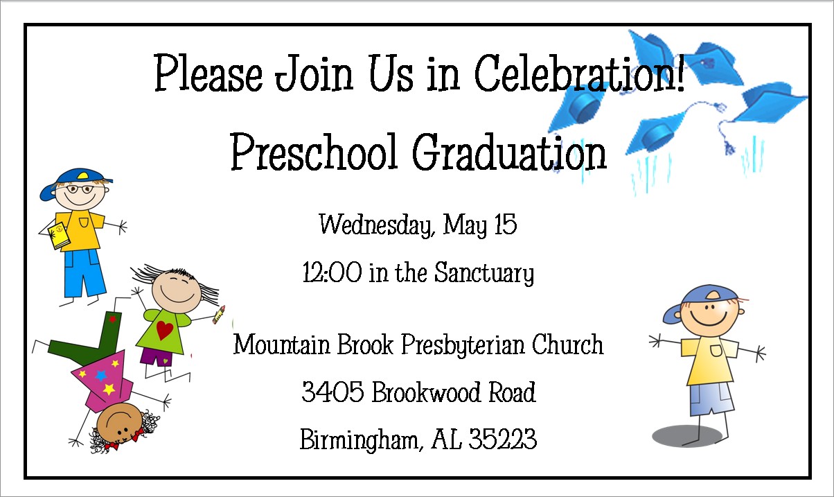 Preschool Graduation Invitations Free Printable