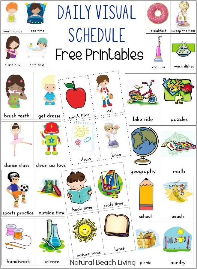 Preschool Visual Schedule Printables