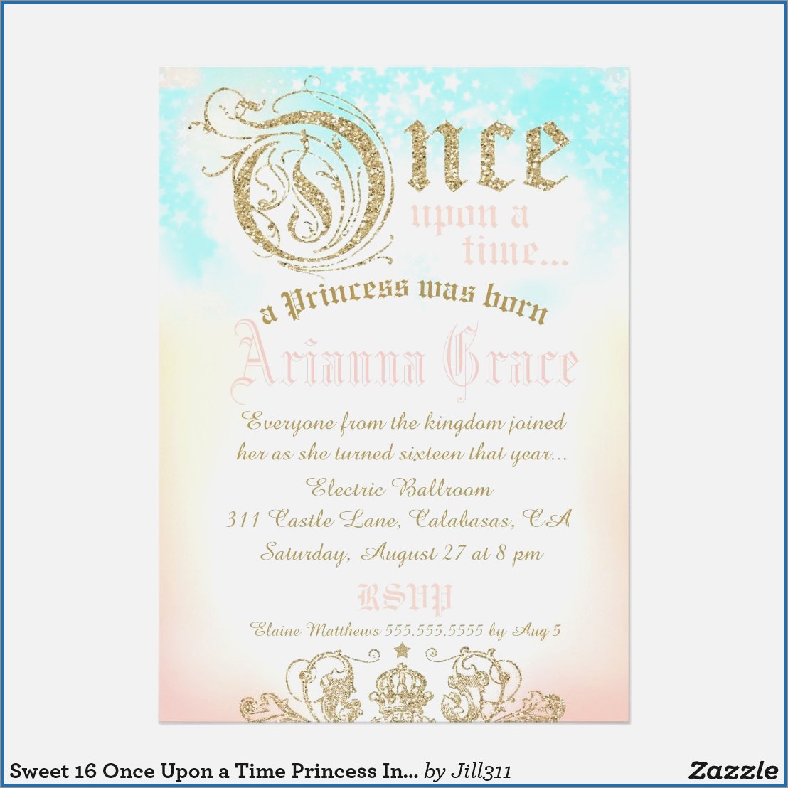 Princess Birthday Invitation Card Background