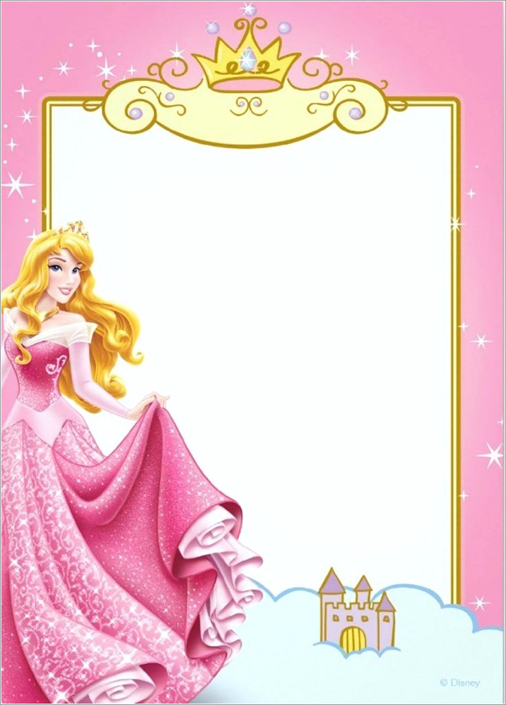 Princess Birthday Invitation Card Free Printable