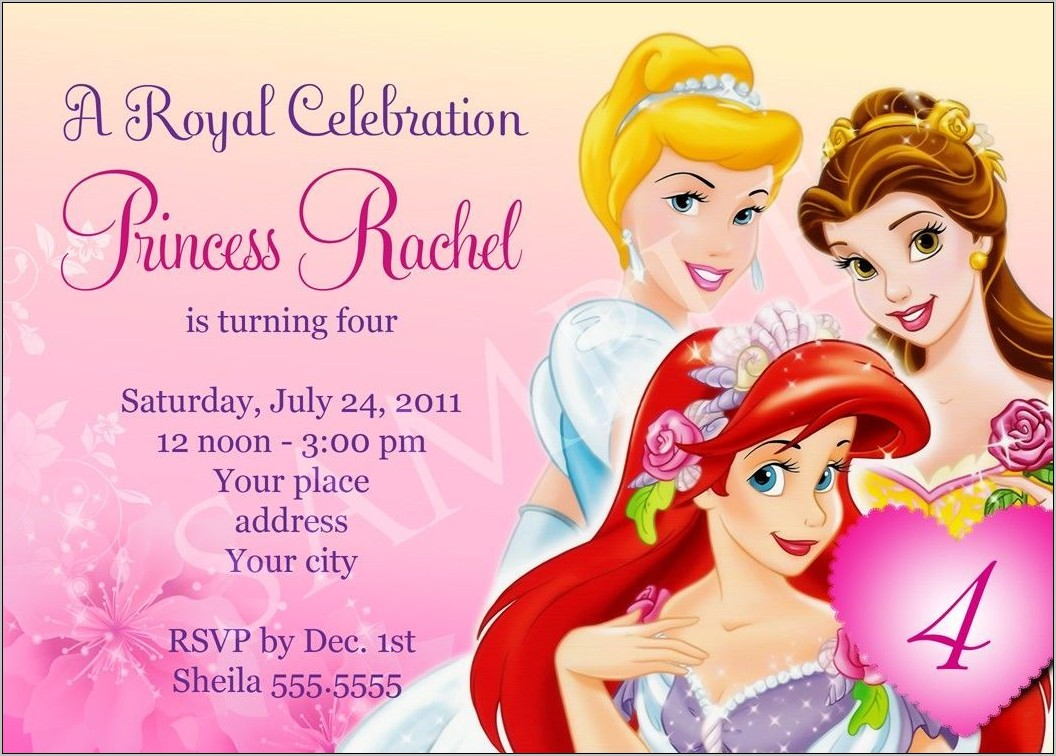 Princess Carriage Invitation Template
