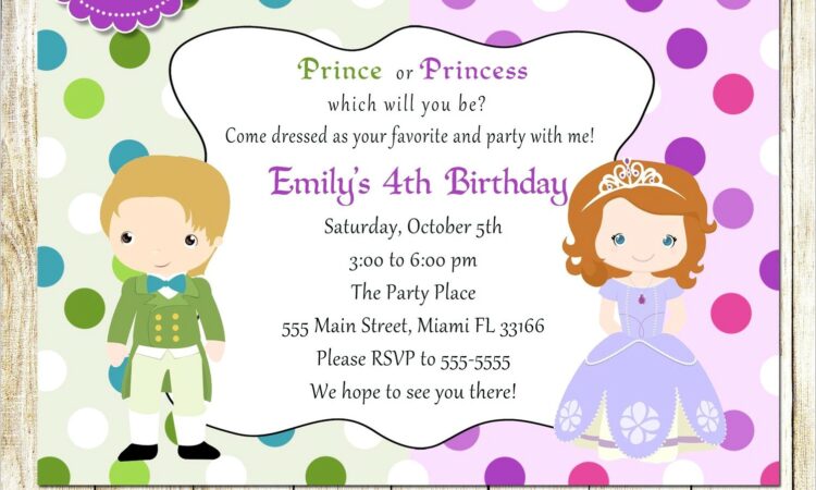 Princess Invitation Templates Free Download