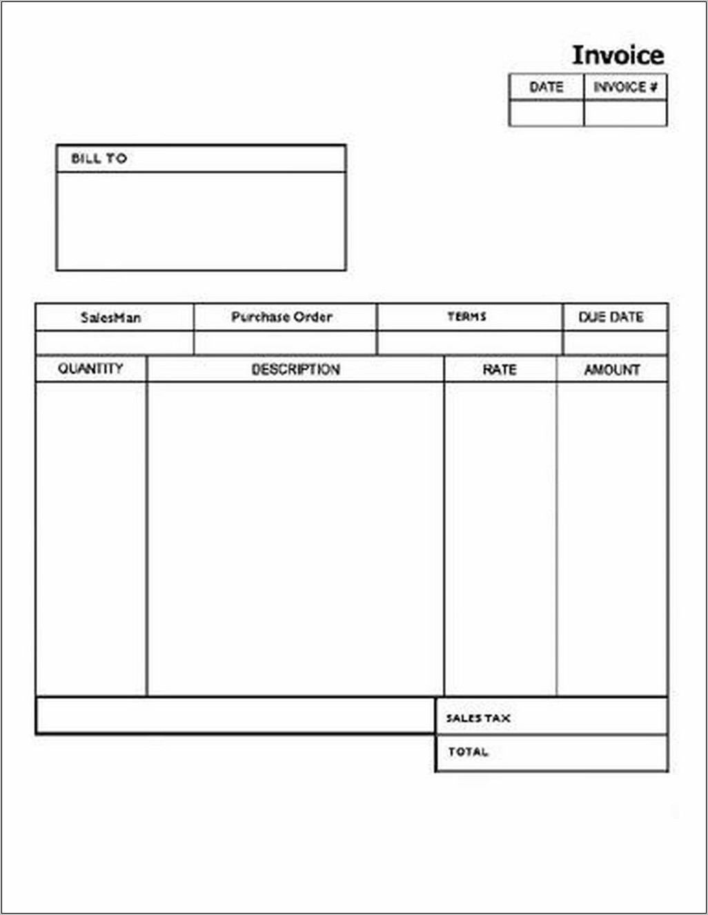 Print Blank Invoice Forms