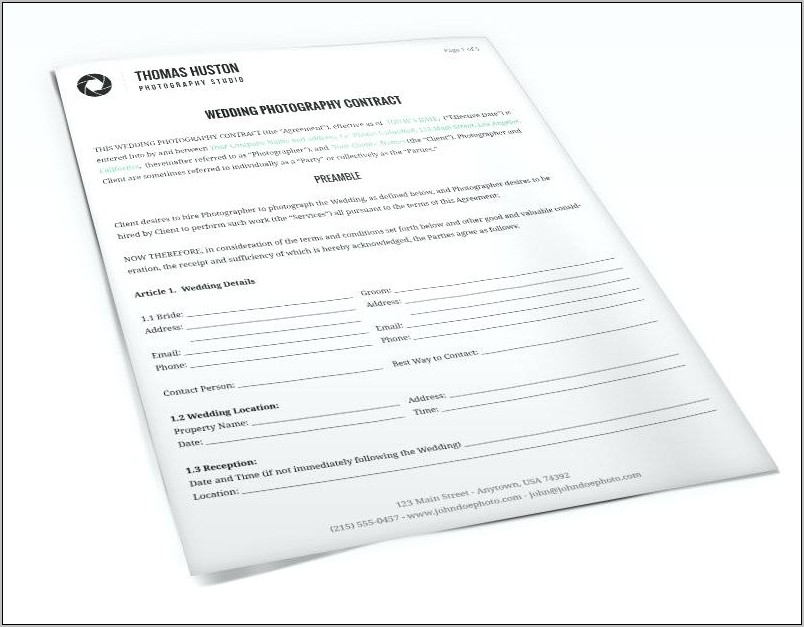 Print Free Contract Forms
