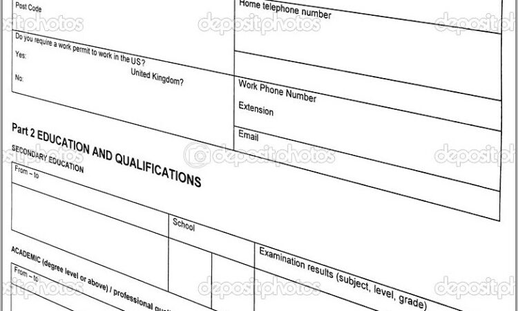 Print Free Resume Form