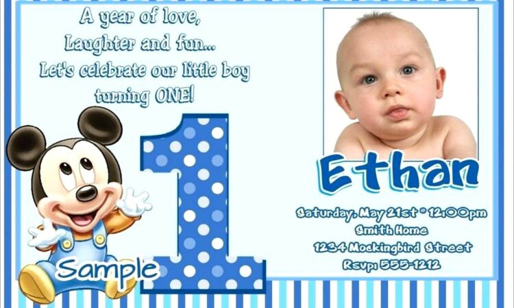 Printable 1st Birthday Invitations Boy Templates Free