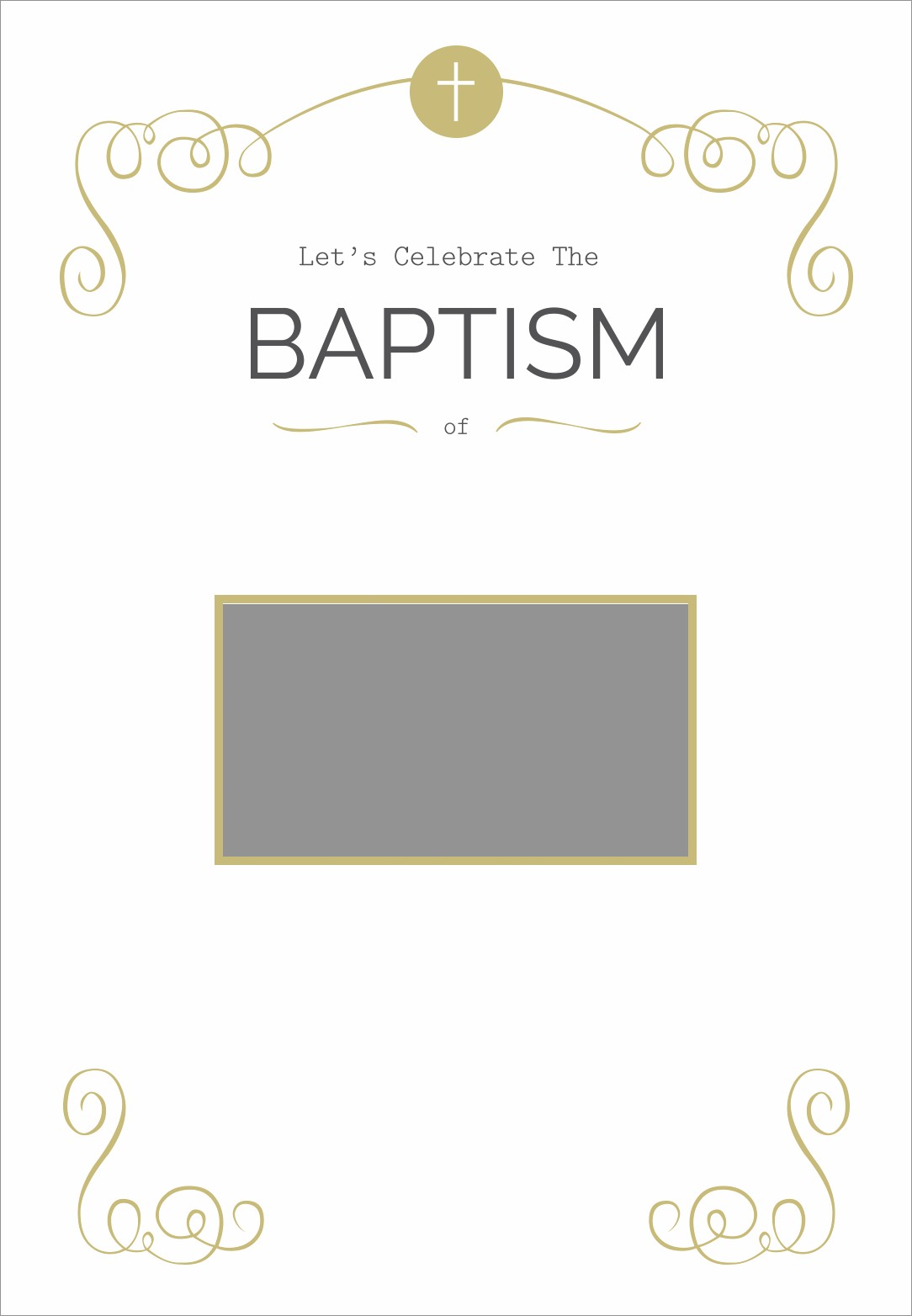 Printable Baptism Invitation Template