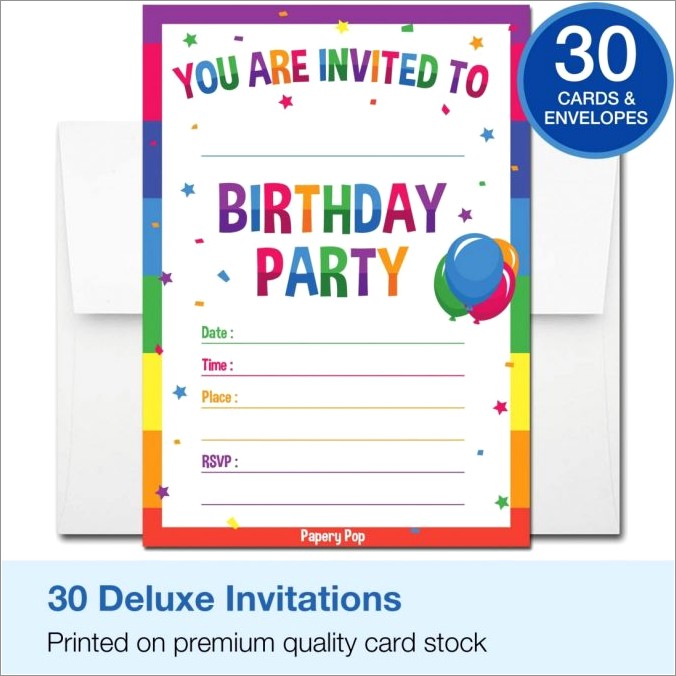 Printable Birthday Invitation Cards For Boys