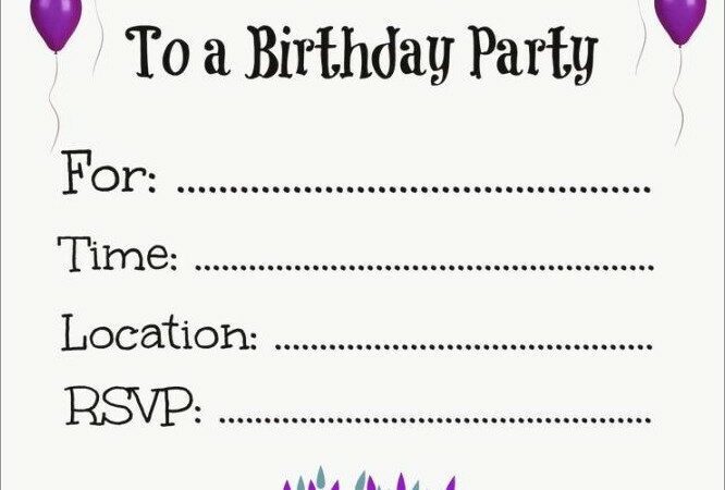 Printable Birthday Invitations For Girl