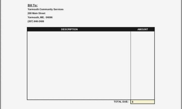 Printable Blank Invoice Template