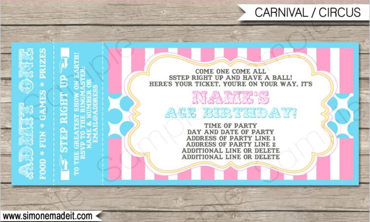 Printable Carnival Invitation Template