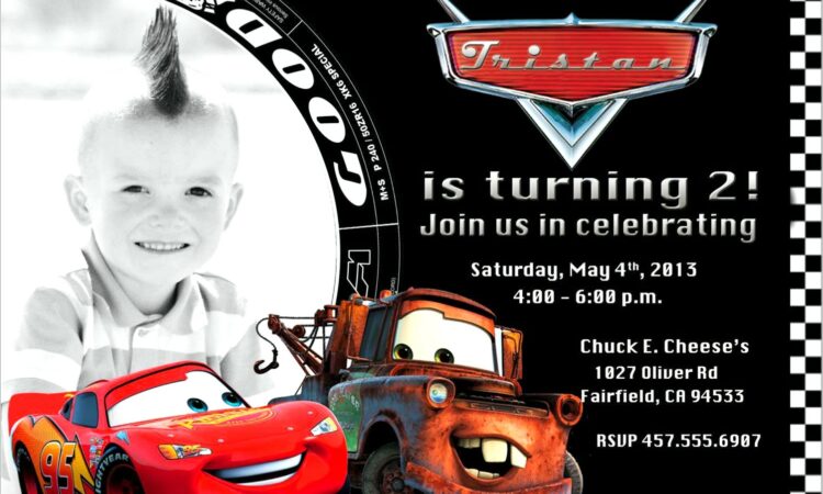 Printable Cars Birthday Invitations